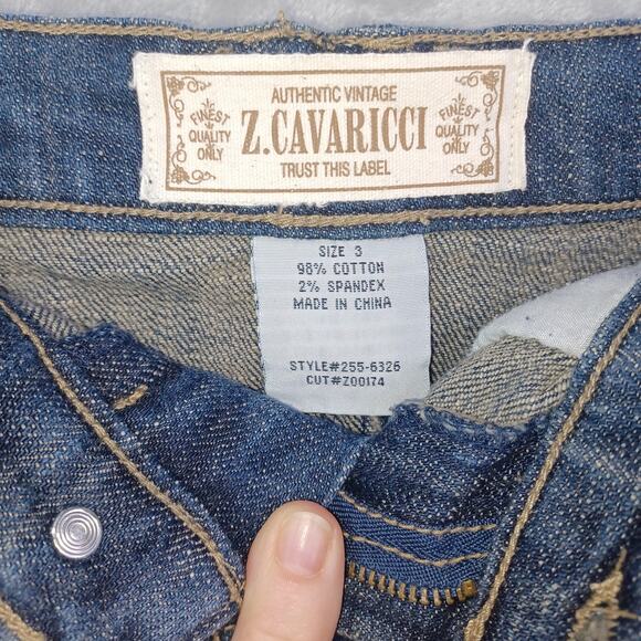 Vintage Y2K Z Cavaricci Distressed Denim Jean Mini Skirt Size 3 Retro Mean Girls - Picture 10 of 14